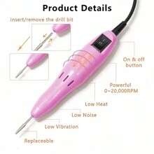 Elektrische Nagelfeile, professionelle Maniküre-Maschine, Nagelsand-Set, Nagelfeilen-Aufsätze, tragbares Nagelpolierer-Ausrüstung für den Nagelstudio-Einsatz