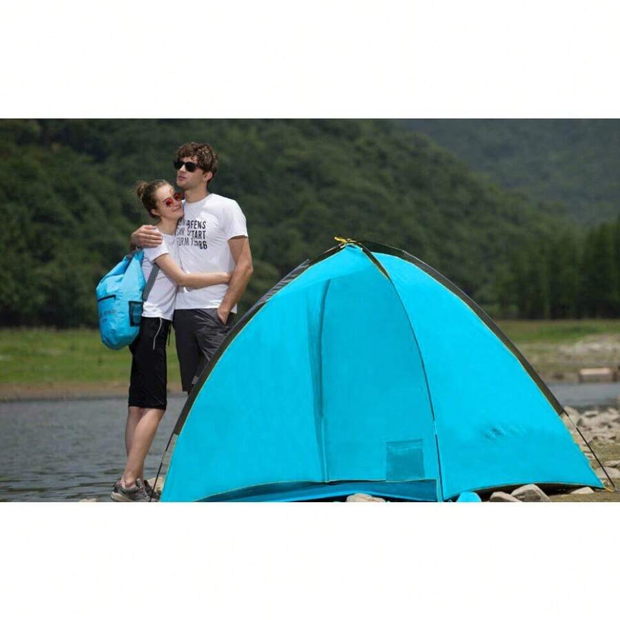 Pop Up Beach Tent Sun Shelter, 23 Person Instant Beach Shade Umbrella