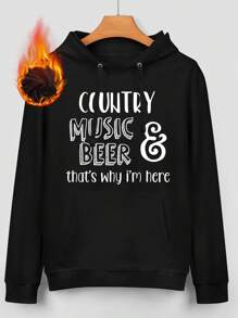 Oversized Style For Women, Country Music And Beer Graphic Hoodie For Men Unisex Fashion Comfortable Casual Wear, Unisex Hoodie For Man And Women, Gift For Her Or Him, A Double-Layer Hood Hoodie, Fleece Lining For Excellent Warmth