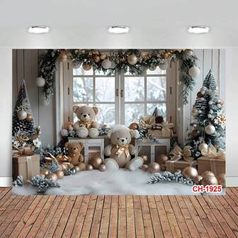 Christmas Backdrop Christmas Window Backdrop For Photography Winter Snow Scene Xmas Tree Christmas Party Decoration Banner Christmas Photo Background