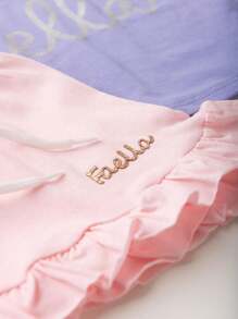 Faella Girls' Summer Set - Lilac - trắng - Xem 4
