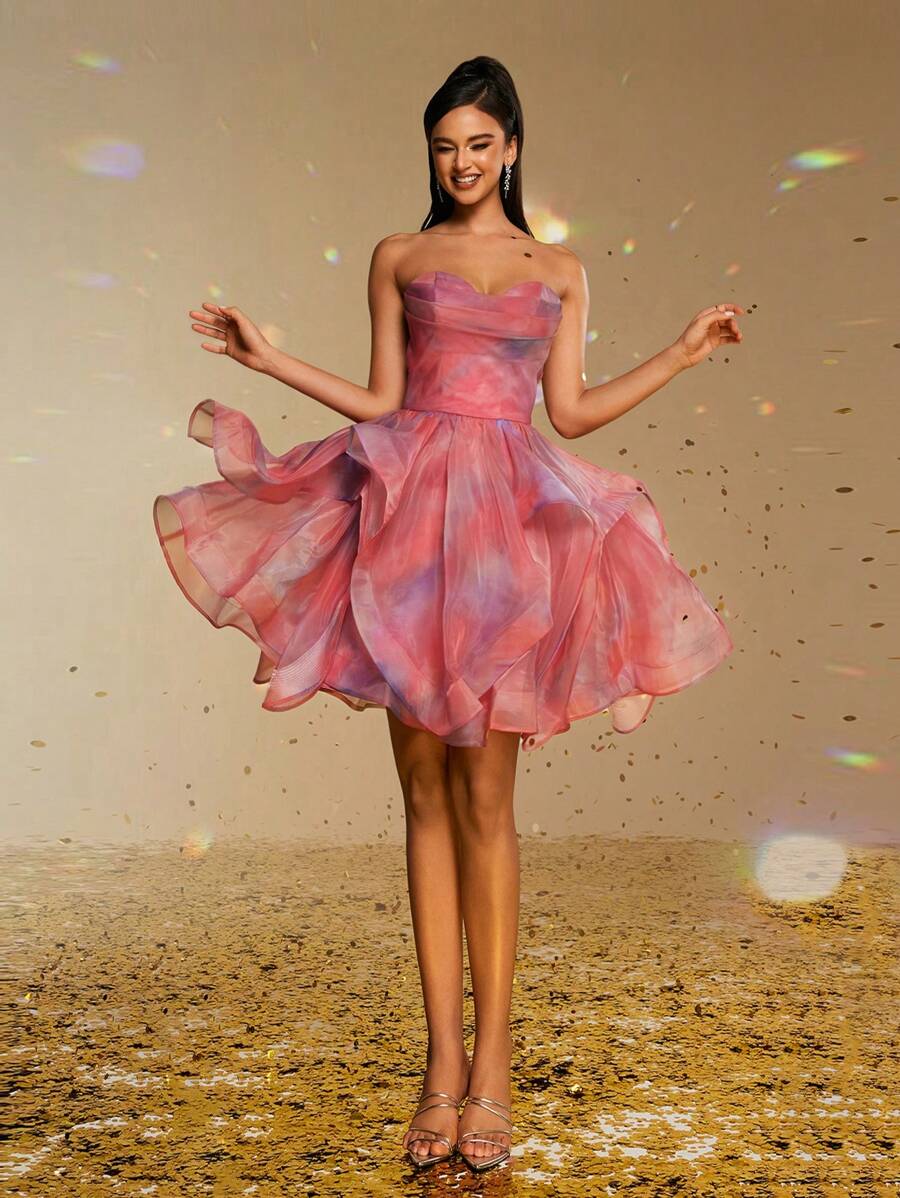 New Natural And Sweet Unique Party Evening Dress - Red - View 1