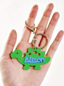 Custom Acrylic Dinosaur Alphabet Keychain - Personalized Name Letter Charm With Metal Ring - Elegant 3D Keyring For Bags, Backpacks, Keys - Ideal Back-To-School, Halloween, Gift Back To School Winter Gift Ideas Boy Girl Valentine's Day