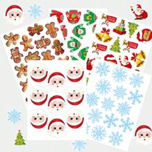 Mặt hàng trang trí tiệc Giáng sinh mới, nhãn dán trang trí theo chủ đề Giáng sinh mùa đông, nhãn dán trang trí cây thông Noel và đề can tường - 4 cây thông Noel/túi - Xem 1