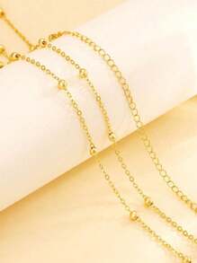 1 chiếc, Dây chuyền đeo eo nhiều lớp đính hạt có thể điều chỉnh dành cho trang sức cơ thể hàng ngày của phụ nữ - Nhiều màu - Xem 3