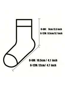 6 双儿童彩色对比珊瑚绒厚保暖袜，舒适透气中筒袜，适合秋冬季儿童，适合室内和室外日常穿着 - 彩色 - 查看 6