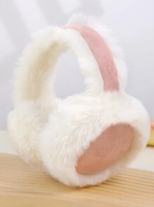 1pc Solid Color Polyester Ear Muff, Foldable And Warm For Winter,Accessories,Travel Essential - Multicolor - View 13