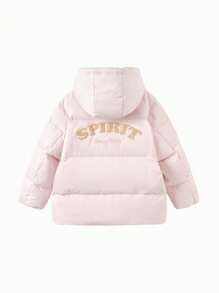 Balabala Girls' Down Jacket Warm Outerwear For Winter 2024 For Tween Girls - White Red - View 5