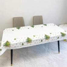 1 件圣诞桌布，一次性圣诞老人雪花圣诞铃铛圣诞球图案桌布，餐桌装饰，圣诞节，万圣节，万圣节装饰 - 多色 - 查看 6