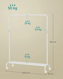 SONGMICS Coat Rack - 白色 - 查看 5