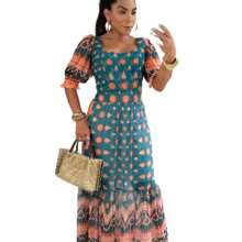 Long Printed Tulle Dress Evangelical Fashion - 查看 1