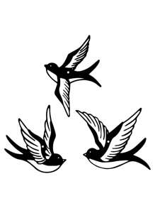3pcs 16cm Black Small Size Hollow Iron Swallow Metal Wall Art Decor, Suitable For Home, Bedroom, Kitchen, Living Room Gifts Birthday Graduation