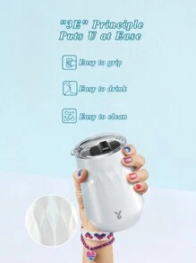 Vaso de acero inoxidable de 14 oz con tapa, vaso de vino sin tallo con doble aislamiento, con tapa a prueba de fugas - mantiene las bebidas calientes y frías, adecuado para diferentes escenarios, fiestas, actividades al aire libre, regalos