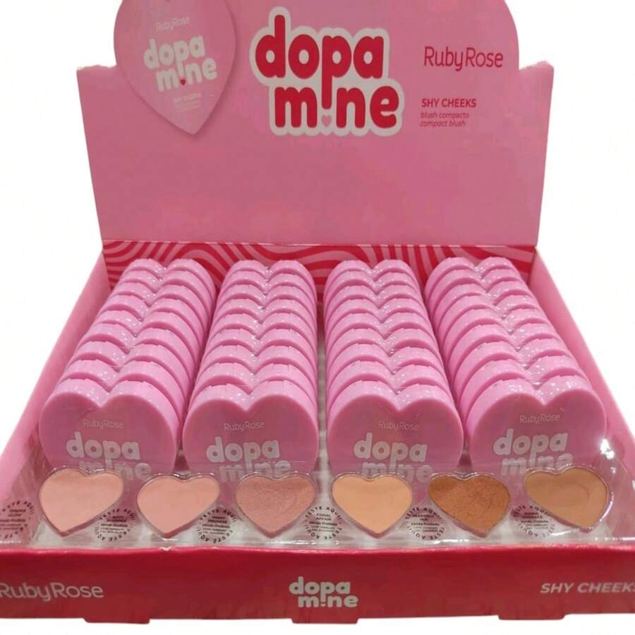Blush Compacto Shy Cheeks Dopamine-HB-F1002-RUBY ROSE - KIT 6 PCS - Visão 1