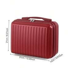 12" Women's Hard Case Makeup Bag, Mini Organizer Box, Multifunctional Fashion Portable Vanity Case, Gift For Men, Women, Mom, Valentine's Day, Kids Student Birthday, Vintage Lightweight Lockable Travel Essential, Suitable For School, Honeymoon, Unisex, Handheld Shoulder Carry Mom Bag, Cute Small Box Multipurpose Compact,