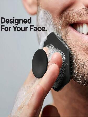 1pc Portable Silicone Beard Brush, Shaving Foam Brush, Dandruff Removal Tool Suitable For Men