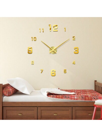 Moderne 16 Inch DIY Acrylic Wand Klok Large Silent Non Ticking Living Room, Bedroom, Kitchen Customizable Zwart Numeral ative Minimalist Easy Installation, Perfect Home Office ,Home ,Room Birthday Graduation Bedroom Dormitory Back To School view 3