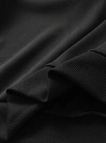 DIFFLAND Spring Men's Casual Daily Life Soft And Comfortable Suit, Versatile And Simple Boston Printed Pattern, Long-Sleeved Hoodie Pullover Sweatshirt Narrow-Leg Sweatpants Sweatshirt 2 Pieces Set - Black - View 3