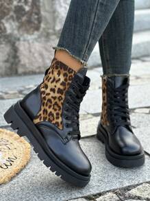 Ladies' Combat Boots Sell Well, Fashionable And Personalized Strap Elements, Motorcycle Boots - Gold - View 11