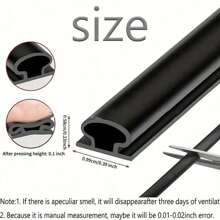 1pc Anti-Theft Door Windproof Soundproof Self-Adhesive Weatherstrip, Available In 100cm, 300cm, 600cm, 1000cm Length, White/Black/Brown Sealing Strip To Reduce Noise