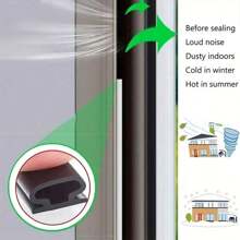 1pc Anti-Theft Door Windproof Soundproof Self-Adhesive Weatherstrip, Available In 100cm, 300cm, 600cm, 1000cm Length, White/Black/Brown Sealing Strip To Reduce Noise