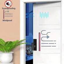 1pc Anti-Theft Door Windproof Soundproof Self-Adhesive Weatherstrip, Available In 100cm, 300cm, 600cm, 1000cm Length, White/Black/Brown Sealing Strip To Reduce Noise