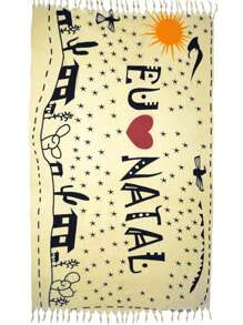 Yong Knit Beach Sarong Women's Beach Skirt Polyester Option Size 1.1*1.7m - 杏色 - 查看 1