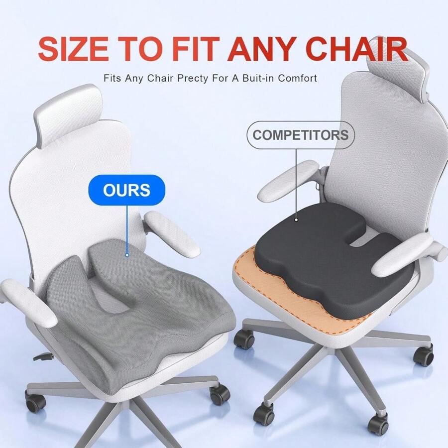 Seat Cushion Office Chair Cushions, Ergonomic Coccyx Cushion For Office