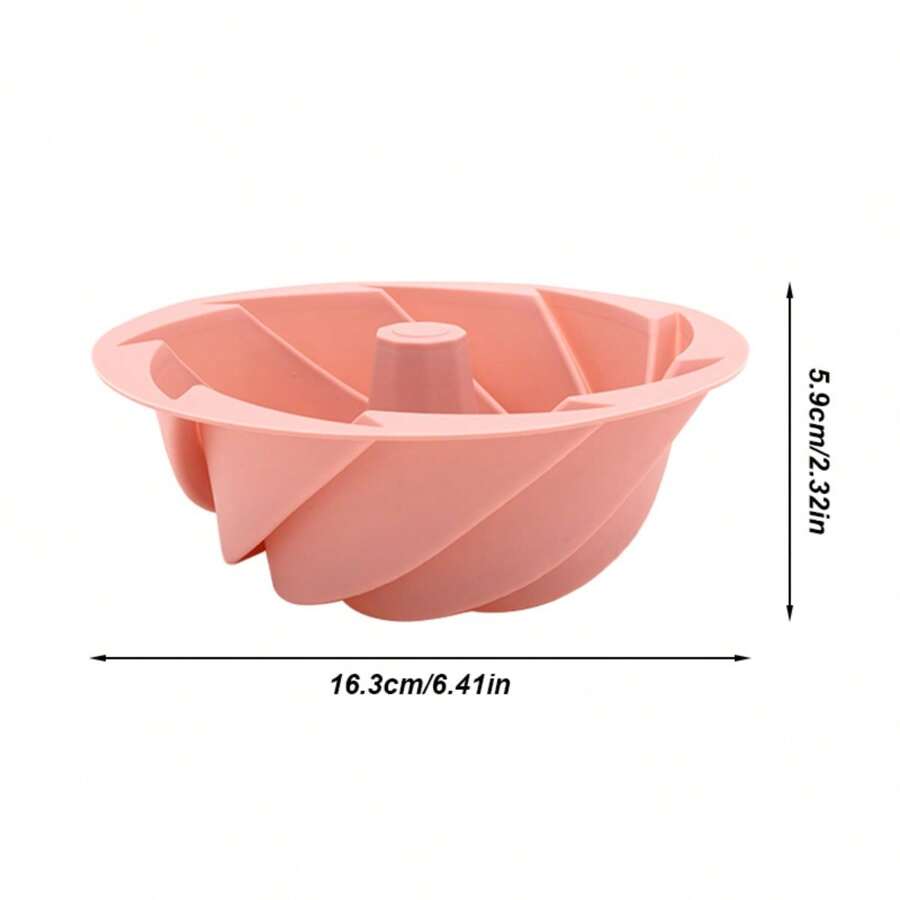 1pc Silicone Bundt Cake Pan, NonStick Fluted Cake Mold For Baking