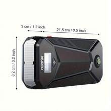AWANFI Avviatore di emergenza 3000A, Avviatore di emergenza a batteria Batteria di avviamento portatile Scatola di avviamento di emergenza da 12 V per motori a gas fino a 10,0 litri o motori da 8,0 litri con ricarica rapida USB, torcia a LED