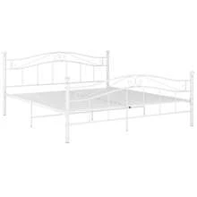 VidaXL Bed White Metal 140x200 Cm - White - View 2