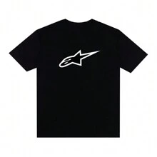 Unisex Streetwear T-Shirt ALPINES Shirt - 黑色 - 查看 2