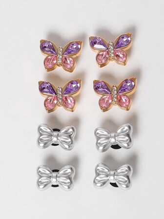 8 件可爱粉色飞马和心形装饰，时尚 DIY 配饰，适合男士/女士，适用于木屐、玩具、包包、衣服搭配、节日、约会