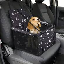 Asiento elevador para mascotas reforzado para perro o gato, bolsa portátil y transpirable con cinturón de seguridad, estable para viajes, con correa con clip y tubo de PVC, apto para mascotas de menos de 15 libras