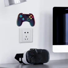 1pc Creative And Cool Game Controller Switch Sticker For Room Decor,Festival Living Room Decorations,Best Gifts, Vinyl Wall Decals,Removable Stickers - Multicolor - View 6