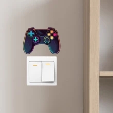 1pc Creative And Cool Game Controller Switch Sticker For Room Decor,Festival Living Room Decorations,Best Gifts, Vinyl Wall Decals,Removable Stickers - Multicolor - View 5