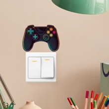 1pc Creative And Cool Game Controller Switch Sticker For Room Decor,Festival Living Room Decorations,Best Gifts, Vinyl Wall Decals,Removable Stickers - Multicolor - View 4
