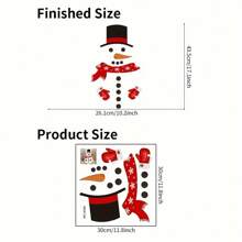 Christmas Snowman Decals Stickers,DIY Christmas Refrigerator Magnets,Self-Adhesive Snowman Fridge Stickers,Xmas Window Stickers,Snowman Decoration,Christmas Decoration For Door,Wall,Toilet,Window