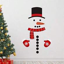 Christmas Snowman Decals Stickers,DIY Christmas Refrigerator Magnets,Self-Adhesive Snowman Fridge Stickers,Xmas Window Stickers,Snowman Decoration,Christmas Decoration For Door,Wall,Toilet,Window