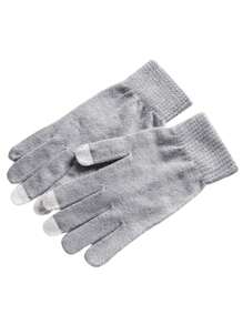 2 双冬季儿童保暖手套针织手套冬季手套黑灰色全指手套男女童 - 彩色 - 查看 9