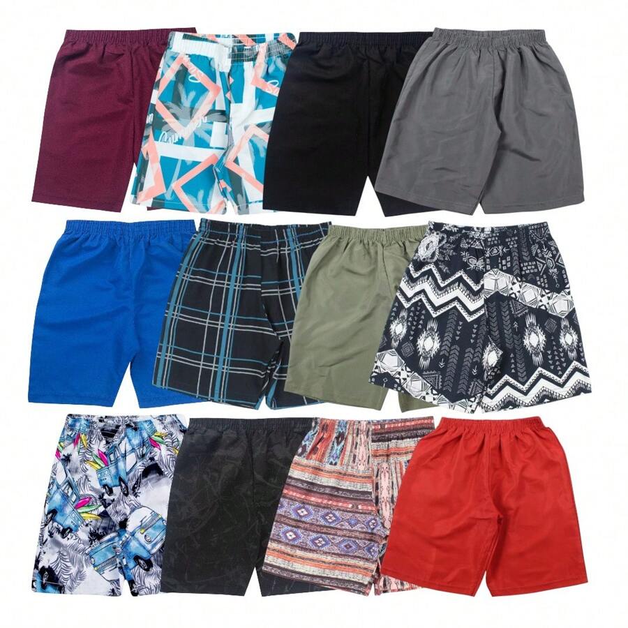 Kit 3 Bermuda Tactel Children's Boy's Sports School Summer - 彩色 - 查看 1