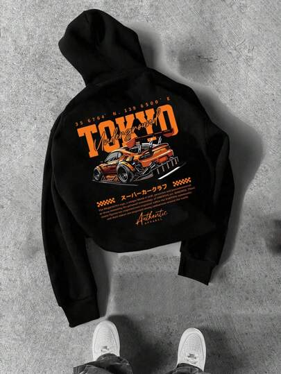 Teen Boys Loose Plus Size Sweatshirts For Teen Boys Long Sleeve Y2K Racing Letter Print Casual Graphic Hoodies Pullover Oversized Hoodie