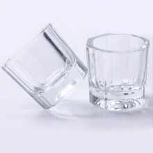10 件套水晶延长指甲玻璃丙烯酸指甲液体粉末容器美甲 - 無色 - 查看 6