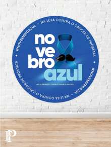 Round Panel Cover Party Decoration Various Themes Blue November Awareness Men Prevention - Bảng tròn 4613 - Xem 2