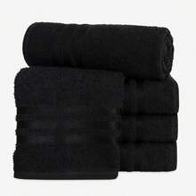 Kit 4 Large Thick Plush Face Towels For Greece Professional Salon - 45x70cm - 黑色 - 查看 1