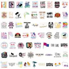 60 件彩色卫兵贴纸包 | 西方贴纸，高品质贴纸，适用于剪贴簿、涂鸦贴纸、日记、笔记本电脑、保险杠、滑板、水瓶、电脑、卡通、安全帽、汽车贴纸，贴纸可以为您的生活带来很多乐趣，是送给成人的完美礼物 - 彩色 - 查看 3