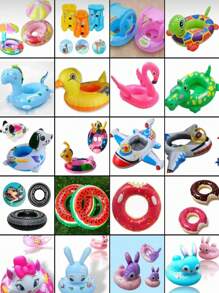 Boia Infantil Pezinho Bichinhos Inflável Piscina Verão Diversos Modelos - Multicolorido - Visão 1