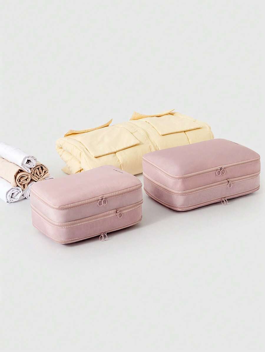 Travel Compression Packing Cubes Bag Portable Suitcase Clothes