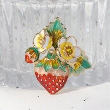 1 件草莓胸针，美学胸针，可爱水果草莓胸针，多功能时尚配饰，送给朋友和家人的完美礼物，适合节日派对和日常穿着，可作为圣诞礼物，也可作为她的生日礼物。 - 彩色 - 查看 8