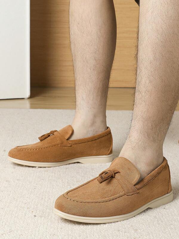 Mocassini da uomo, nuovi arrivi autunno/inverno 2024, versatili, casual e formali, stile britannico, piatti, traspiranti, suola morbida, fatti a mano, taglie extra large 43-46